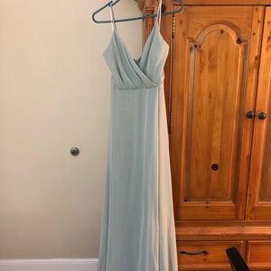 Chiffon Sage Bridesmaids Dress from Birdy.
